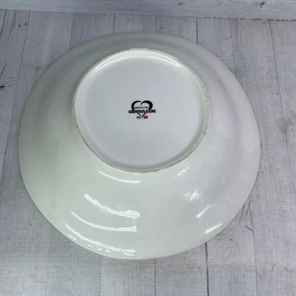 Ceramica Cuore CU415  Yellow Sunflowers Vase Landscape Italy 16" Serving Bowl - Picture 8 of 16